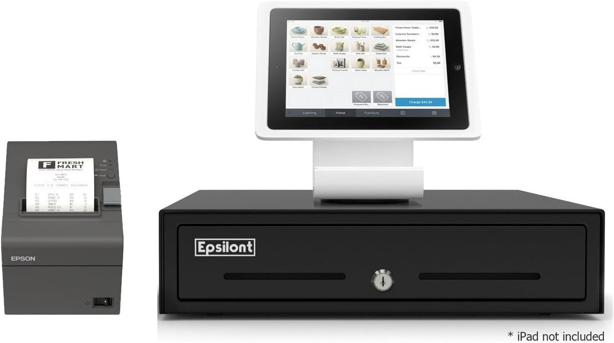 Stand for iPad 10.2 & 10.5, USB Thermal Printer and Cash Drawer P187664