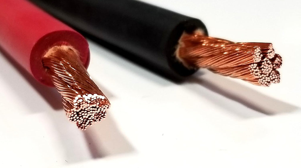 8 Gauge Pure Copper Flexible Cable Wire 50 ft Black + 50 ft Red W208233