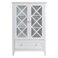 White Wood Accent Cabinet with Two Doors Q9236