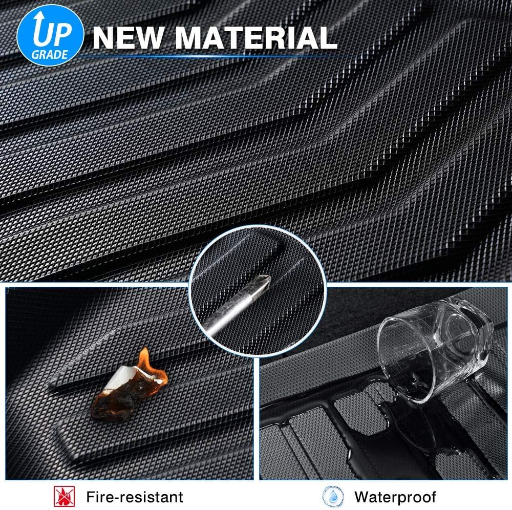 Custom Fit All Weather Rubber Floor Mats 2 Row Set Black C4726