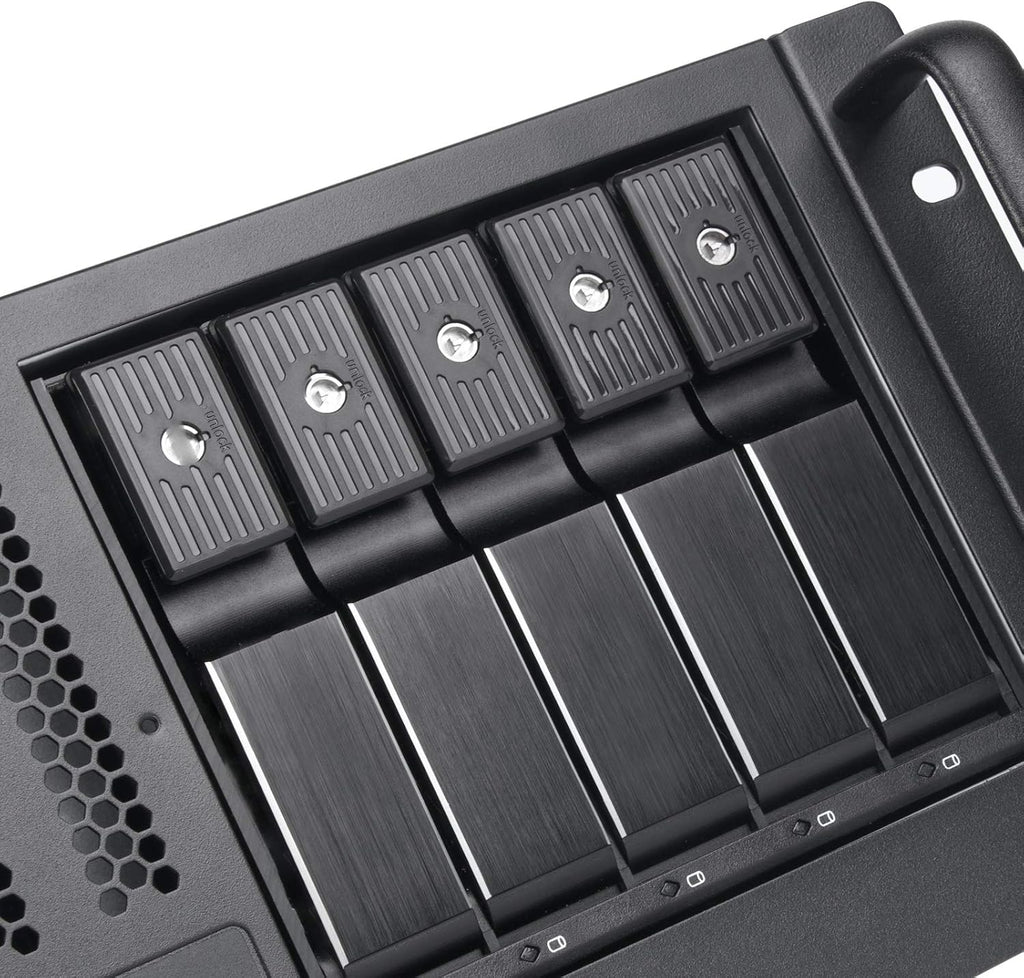 4U Rackmount Server Case with 5 x 3.5 Hot-Swappable Bay and 3 x 5.25 Bays L5661