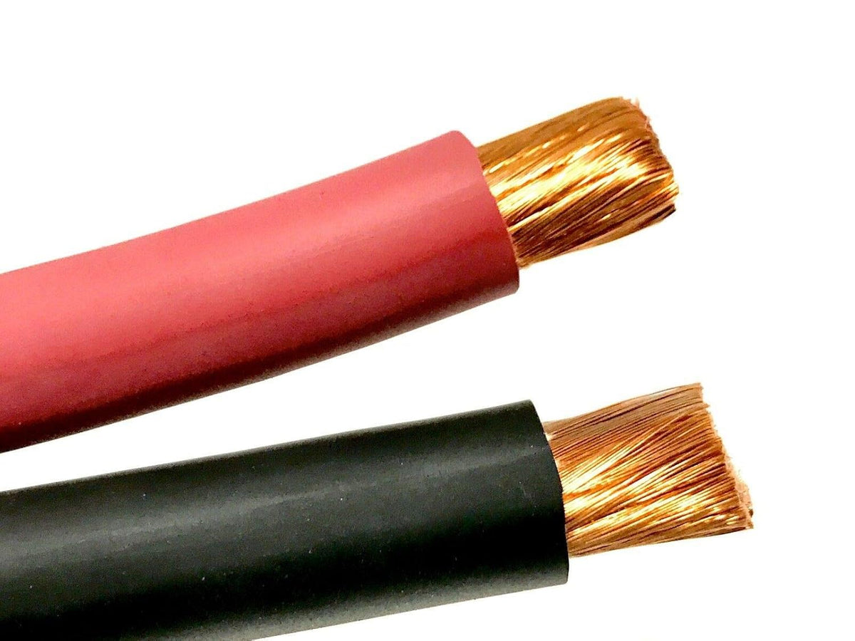8 Gauge Pure Copper Flexible Cable Wire 50 ft Black + 50 ft Red W208233