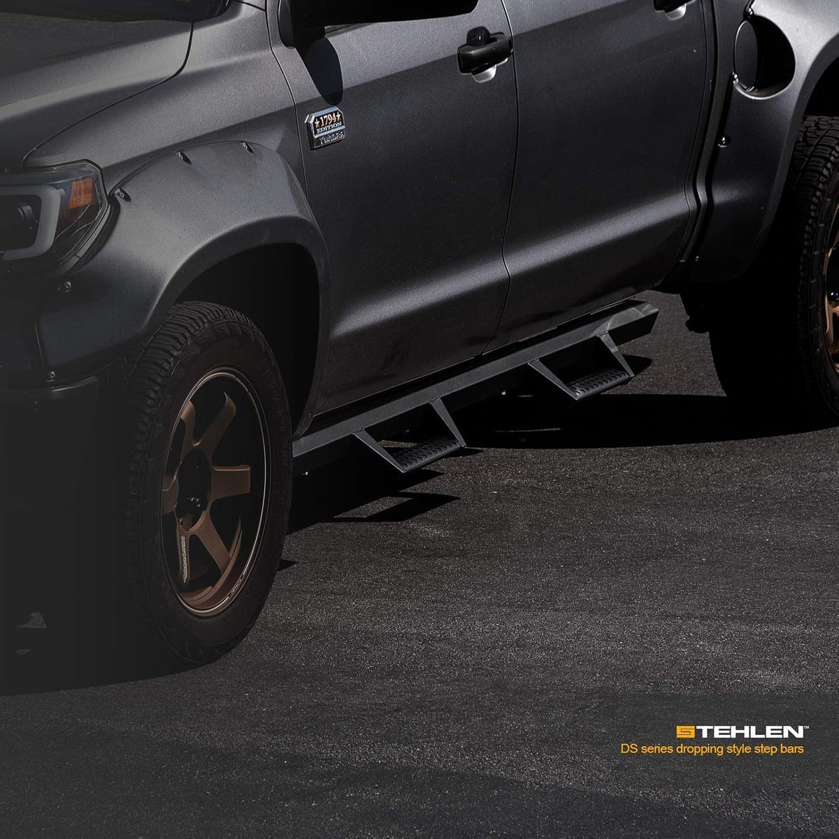 Matte Black Nerf Bars Running Boards for Ram 1500 Quad Cab N10937