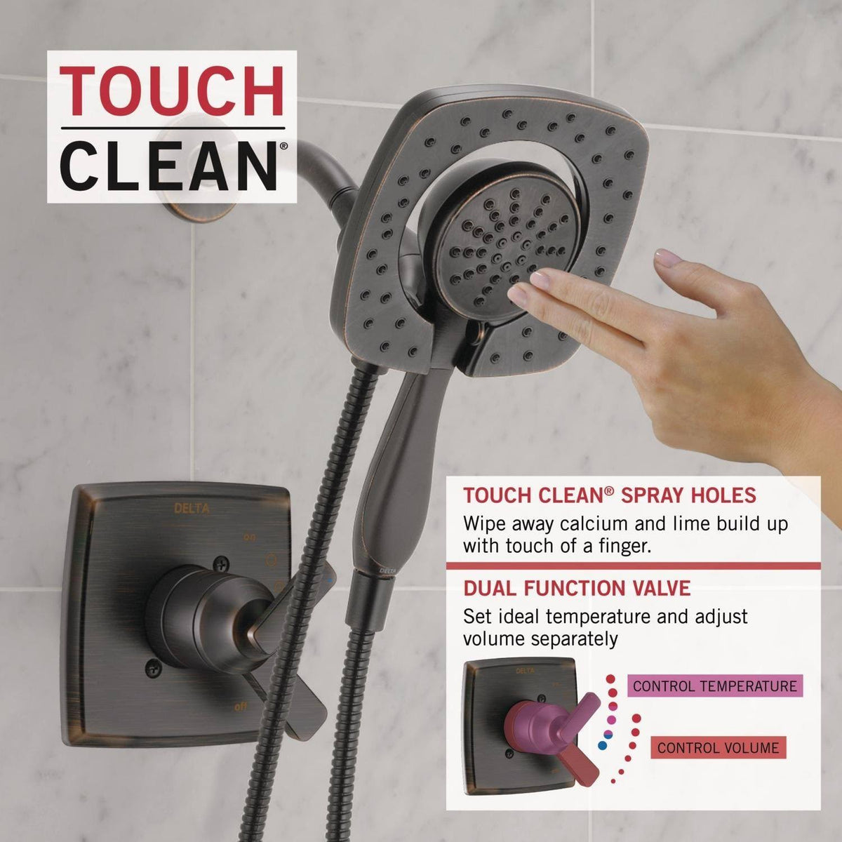 Dual-Function Shower Trim Kit with 2-Spray B43922