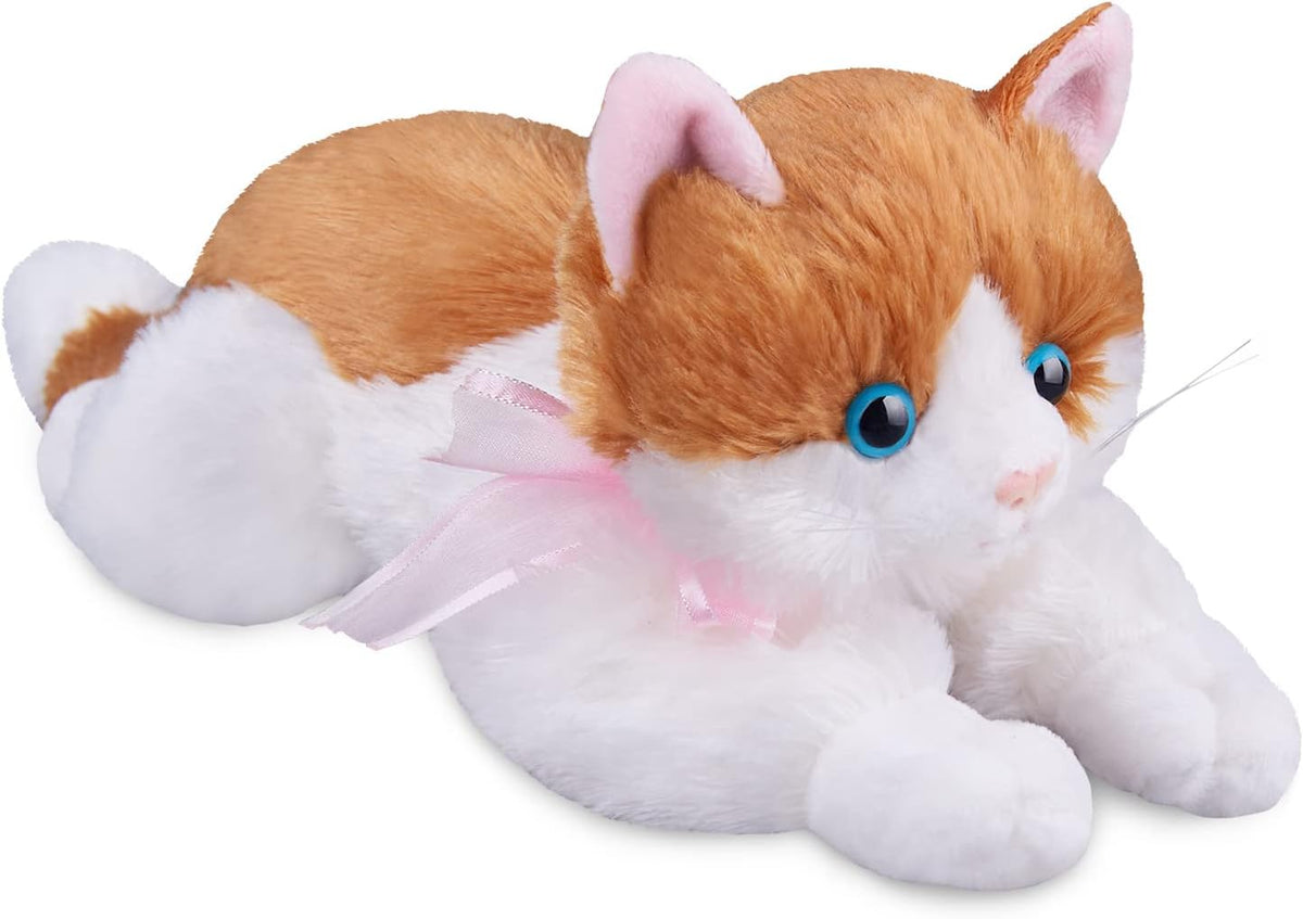White Plush Cat Stuffed Animal Toy Set L550445
