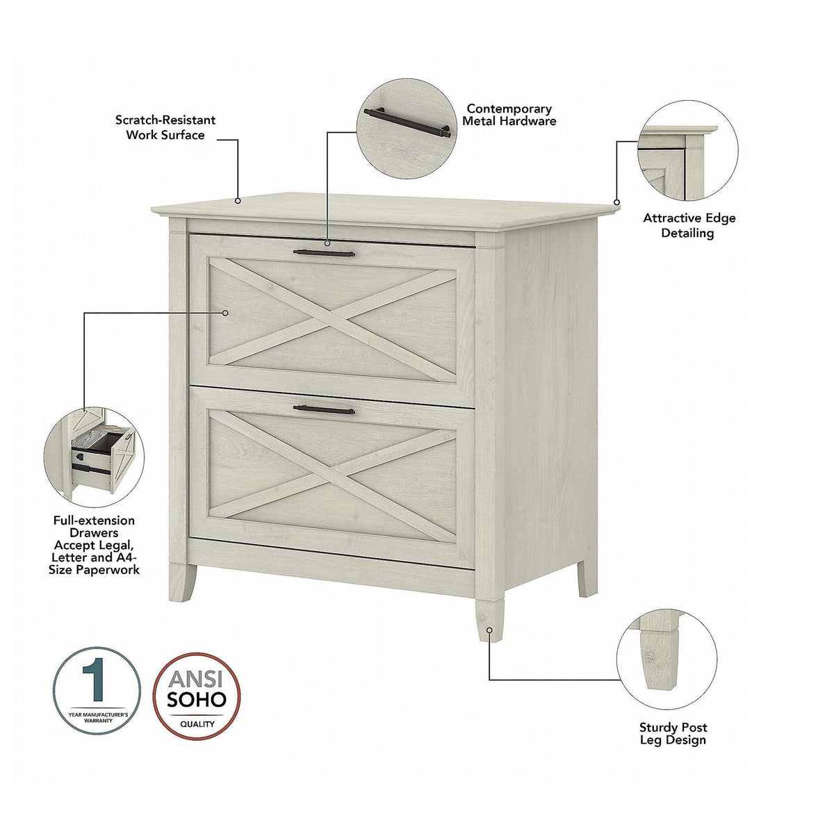 2 Drawer Lateral File Cabinet C724107