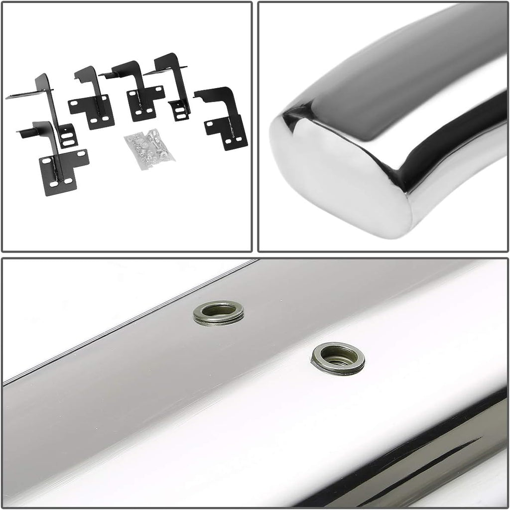 5 Inches Curved Side Step Nerf Bar Running Board Stainless Steel Polished Chrome S1674