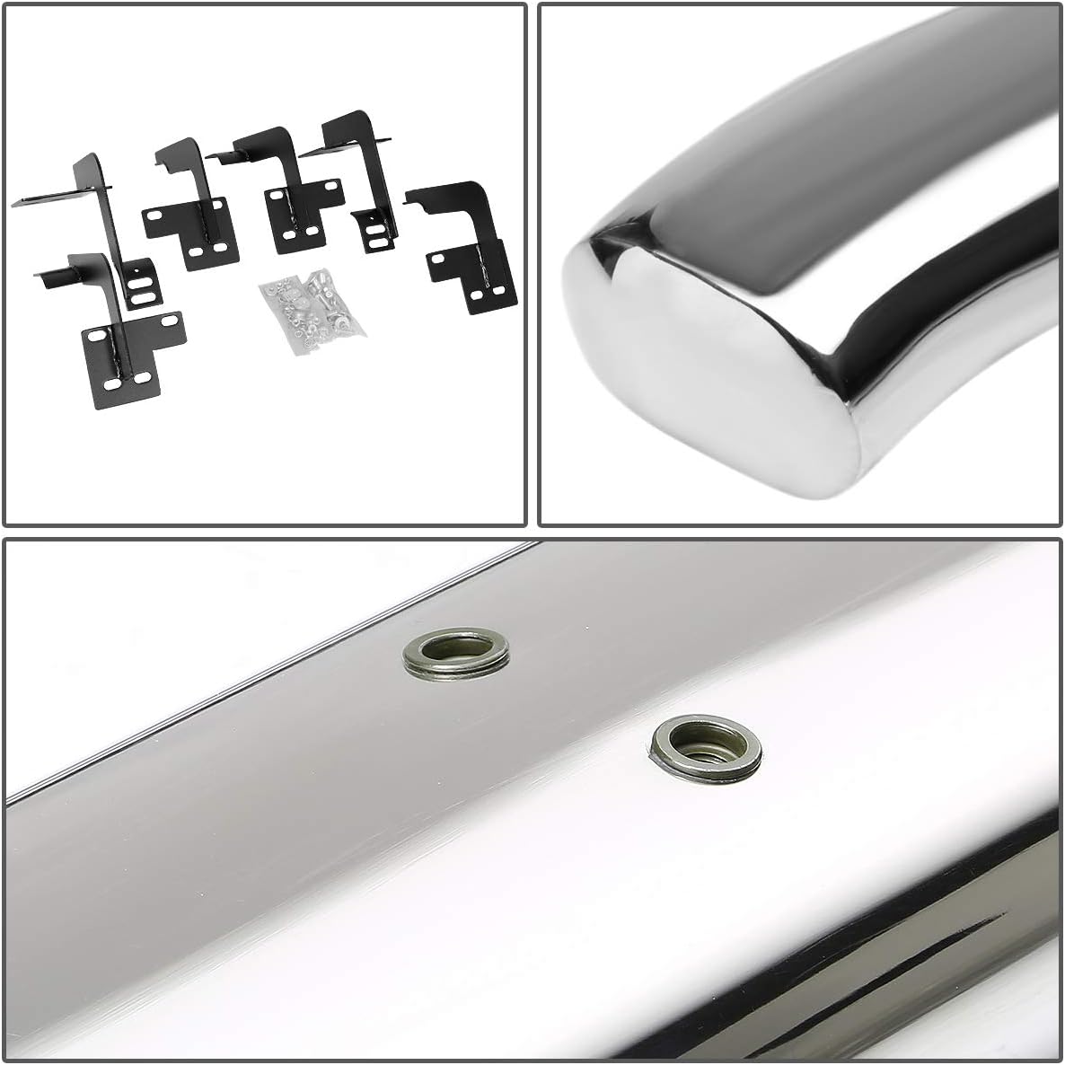 5 Inches Curved Side Step Nerf Bar Running Board Stainless Steel Polished Chrome S1674