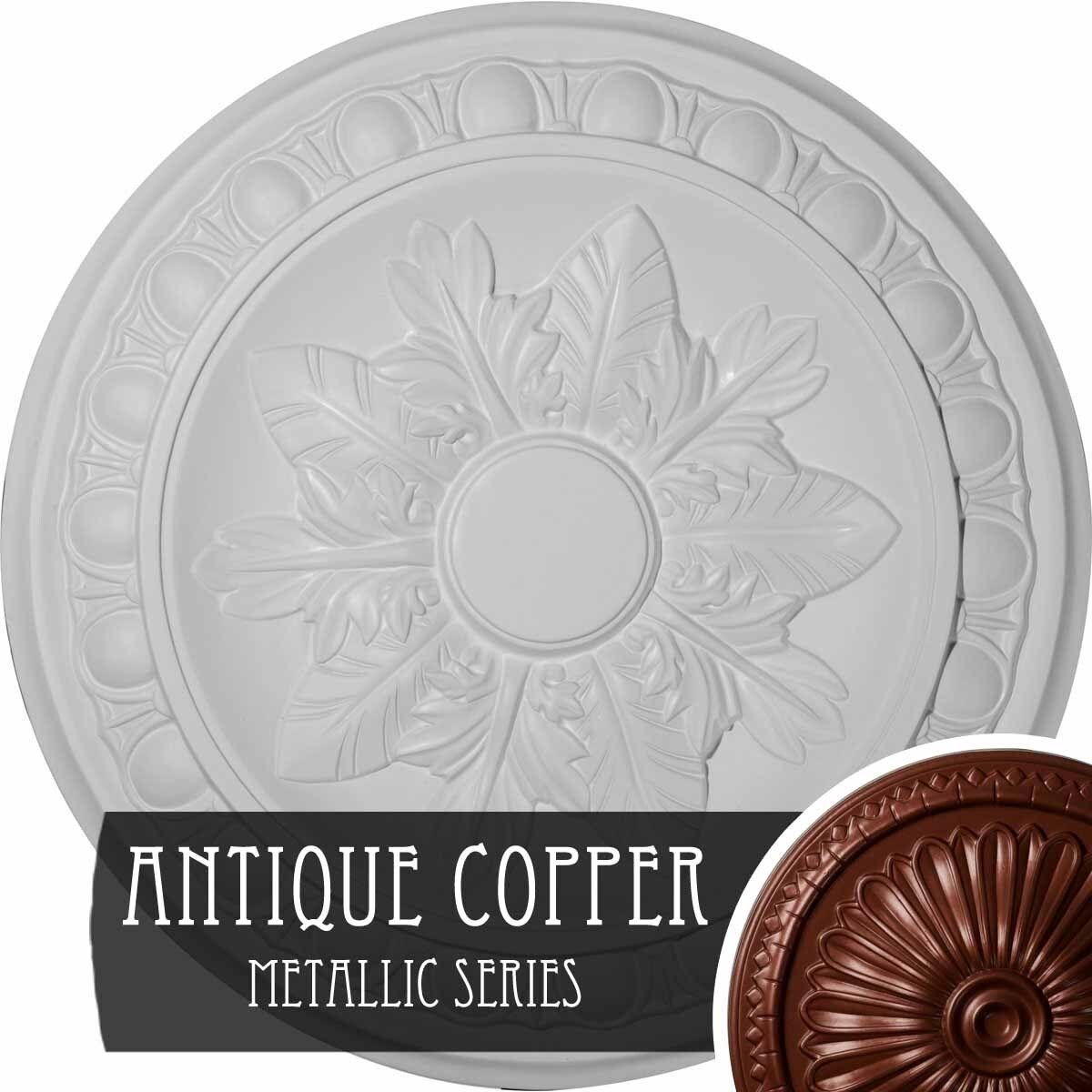 Hand-Painted Silver Ceiling Medallion W6495