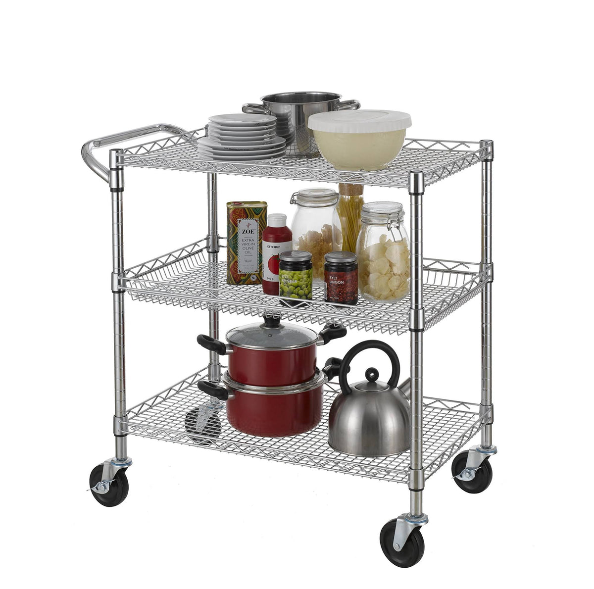 3 Tier Heavy Duty Utility Cart with Wheels Z147991