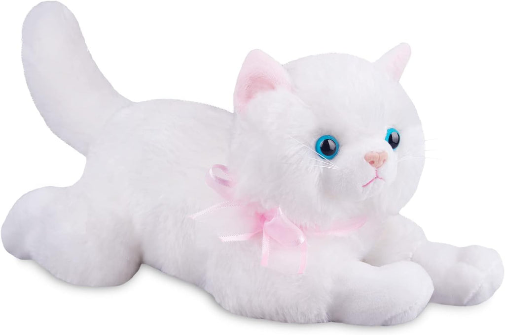 White Plush Cat Stuffed Animal Toy Set L550445