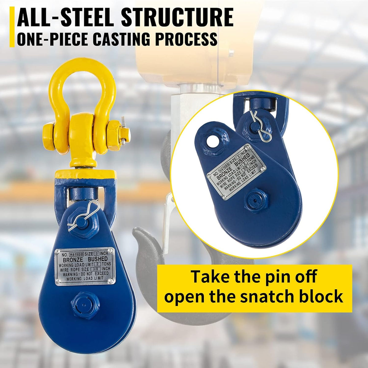 2 ton Snatch Block with Chain C272453