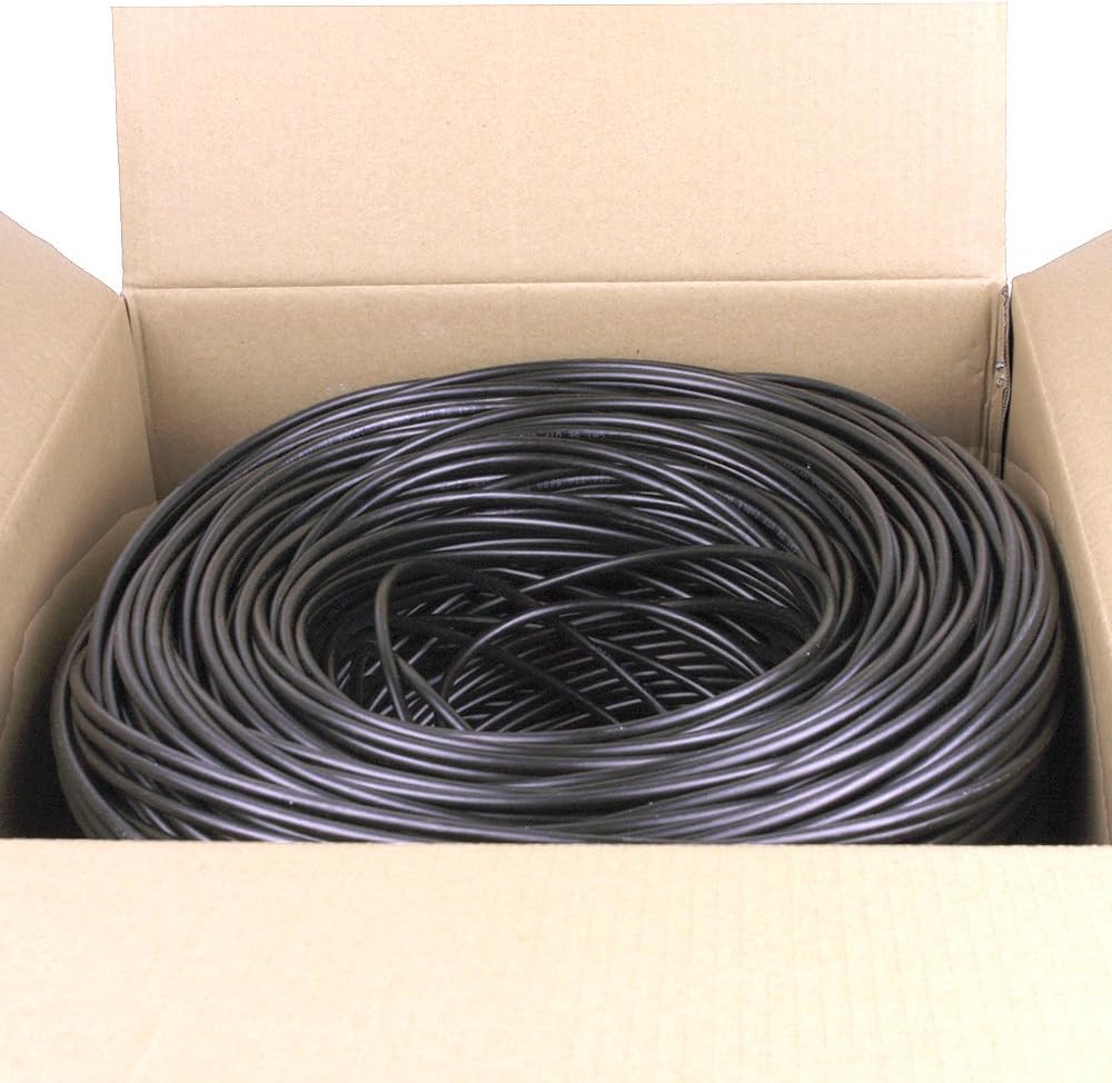 Black 1000 Ft Cat5e UTP Ethernet Cable X916