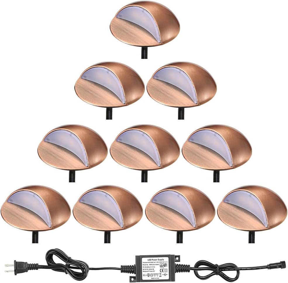 10 Pack Low Voltage Warm White LED Deck Lights K732