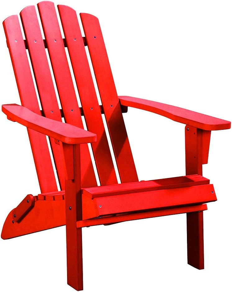 Cardinal Red Folding Poly Adirondack Chair I4222