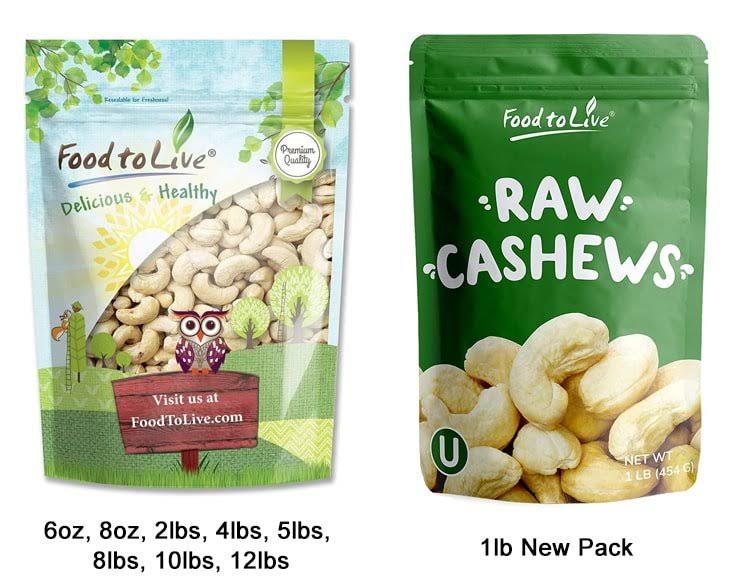 Raw Whole Cashews 18 lbs W858