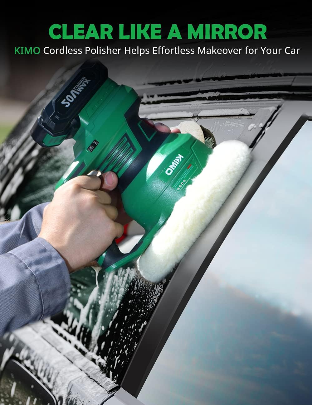 20V 7Inch Cordless Random Orbital Polisher with 6 Pads B183238