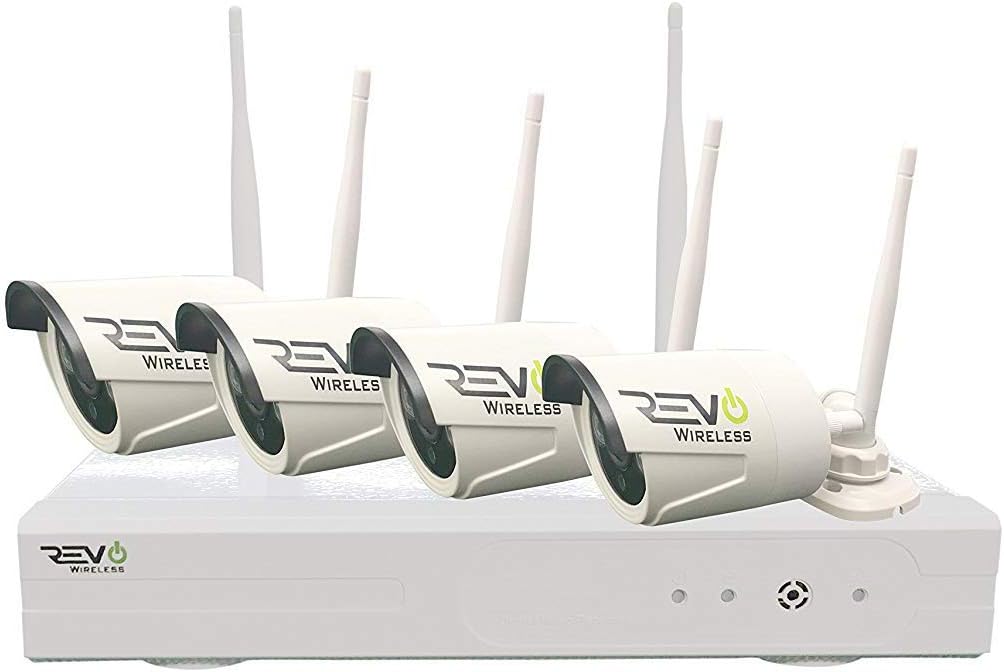4CH Wireless NVR Security System with 1TB HDD & 4X 1080p Cameras J58306