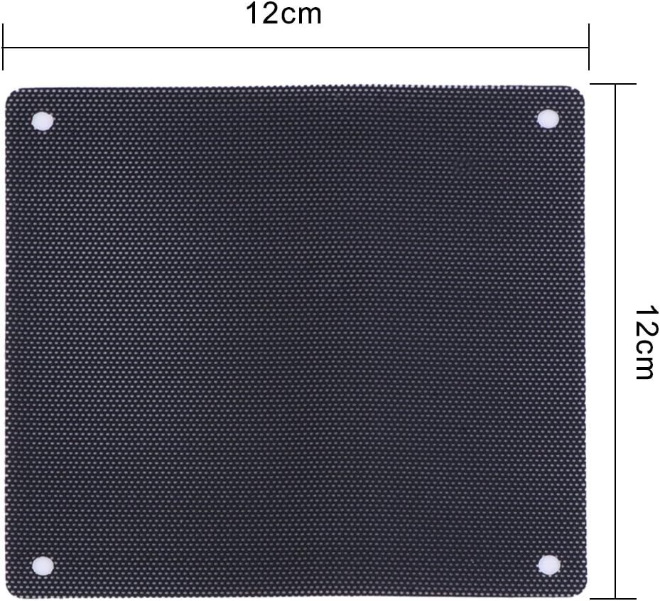 120 mm Black PVC Computer Fan Dust Filter 10 Packs Z122