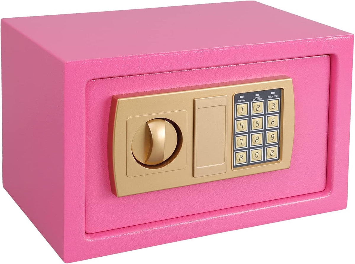 Pink 1.8 Cubic Feet Digital Steel Safe with Keypad T8085