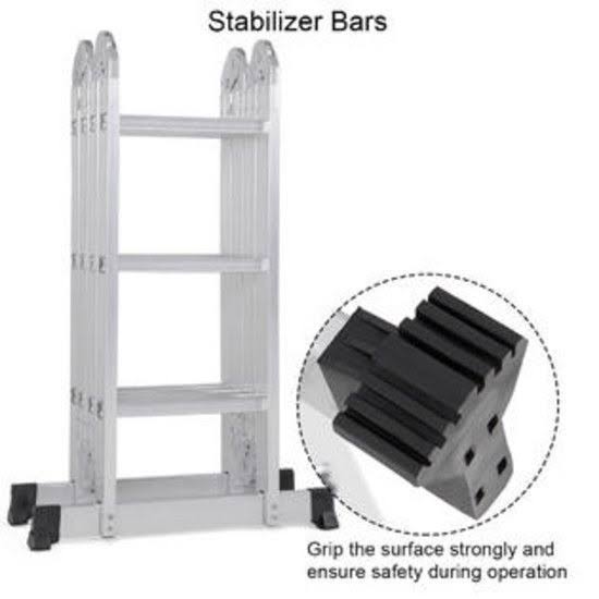 12.5ft Aluminum Folding Scaffold Ladder J354510