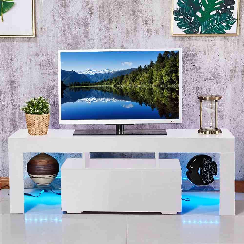 White TV Stand with Storage N731633