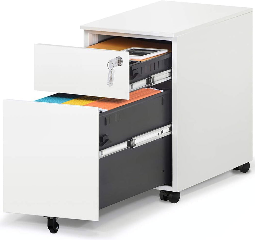 2 Drawer Black Metal File Cabinet with Lock E815