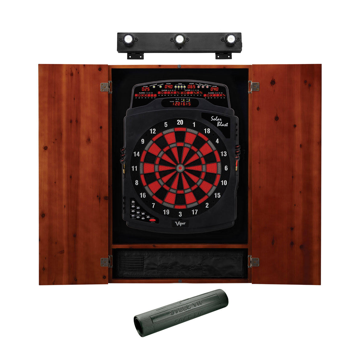 Electronic Dartboard with Cabinet and Dart Mat V3703