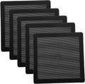 120mm Magnetic PVC Fan Dust Filter Mesh Cover Black 5-Pack S6987