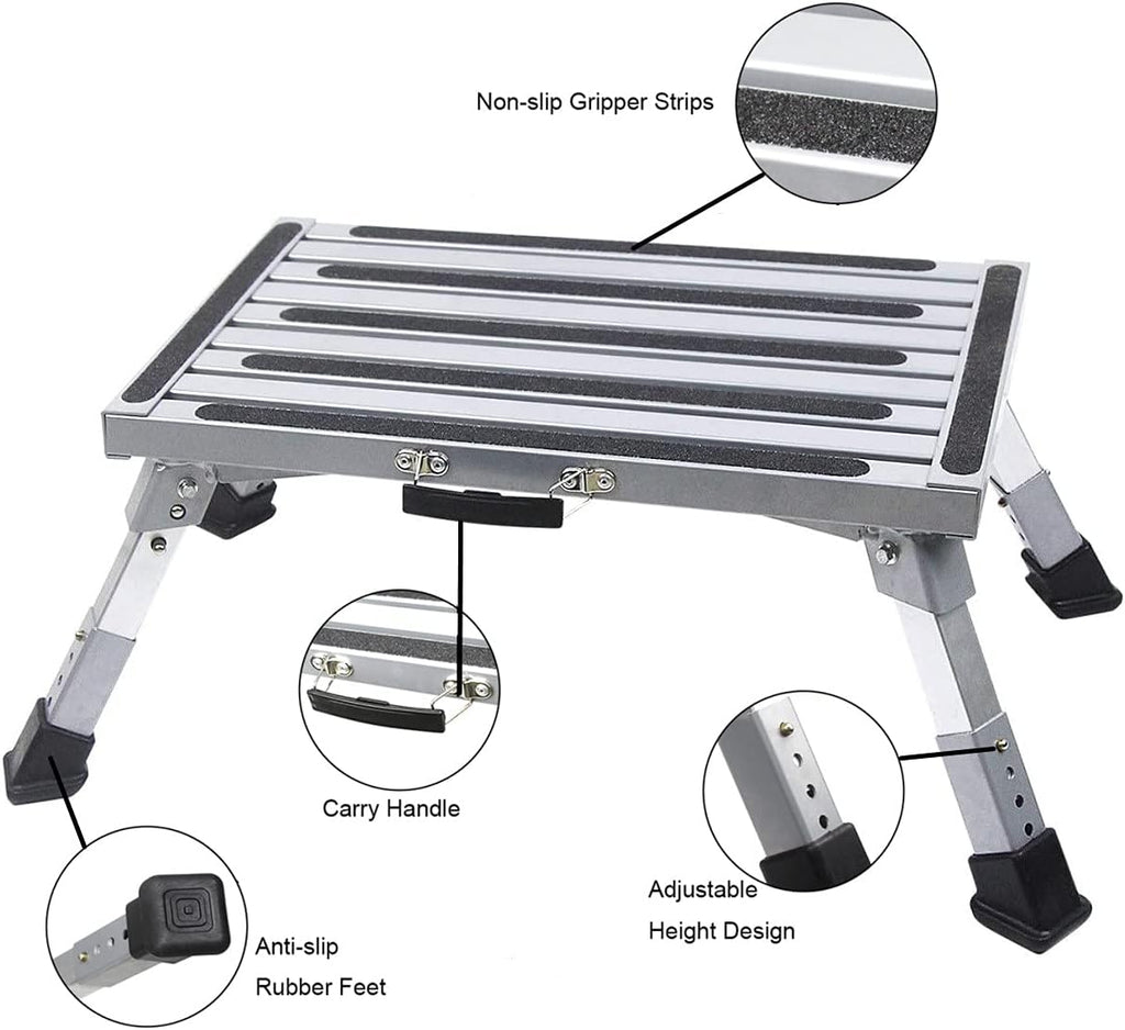 Folding RV Step Stool with Anti-Slip Surface N296778