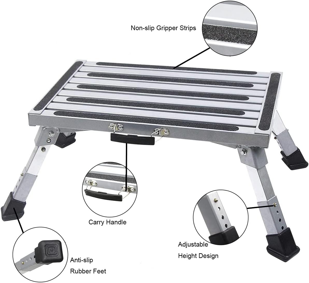 Folding RV Step Stool with Anti-Slip Surface N296778
