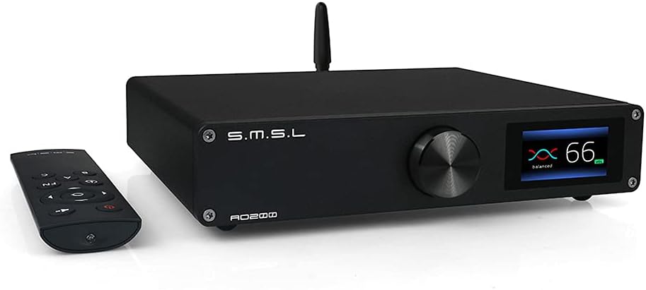 Digital Power Amplifier Bluetooth 5.0 2 Channel HiFi Desktop Amp with Remote Control Y153