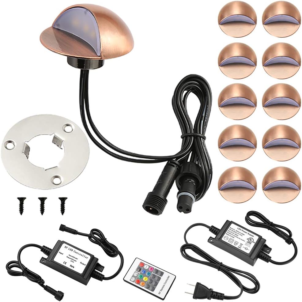 10 Pack Low Voltage Warm White LED Deck Lights K732
