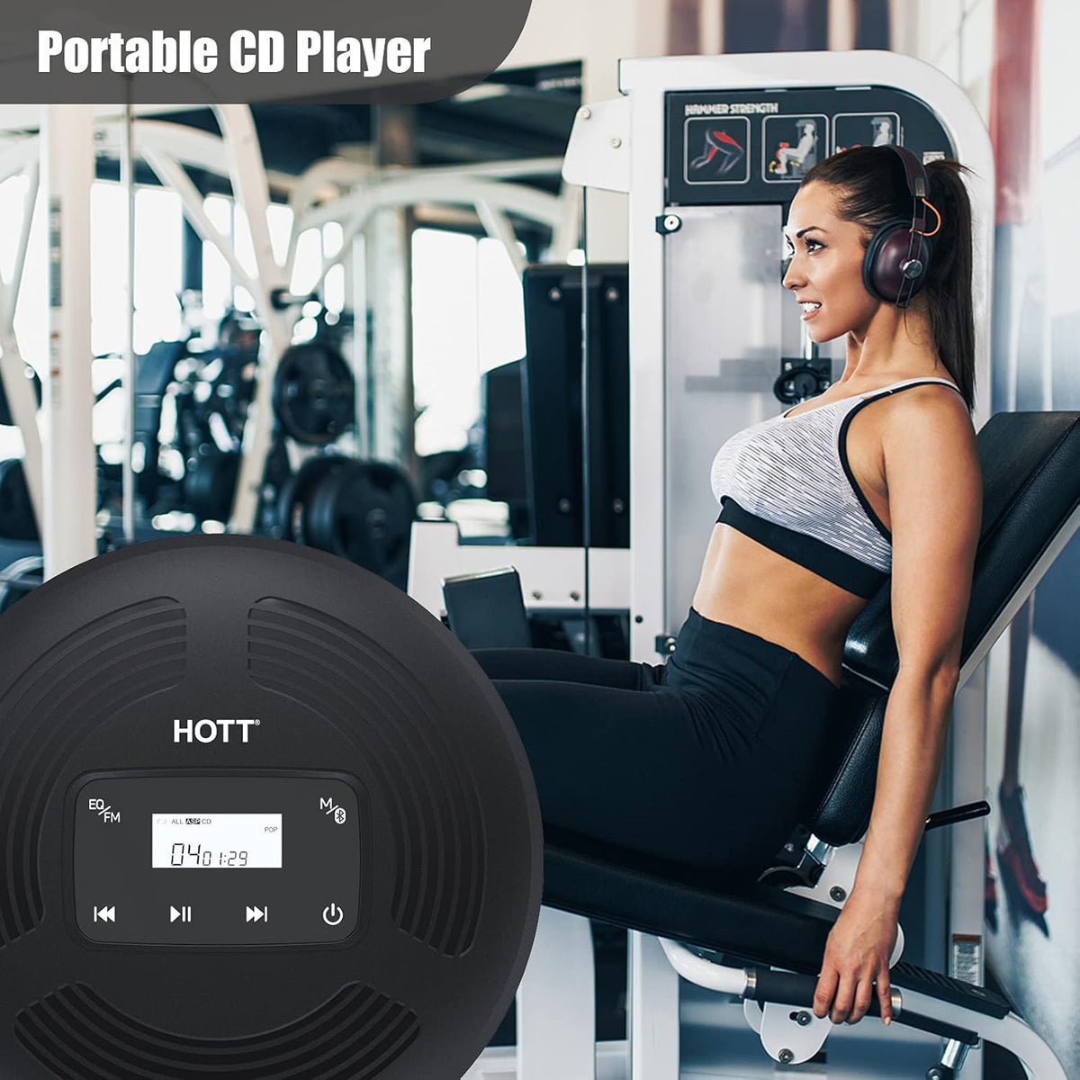 Portable CD Player with Bluetooth and FM Transmitter Q4907