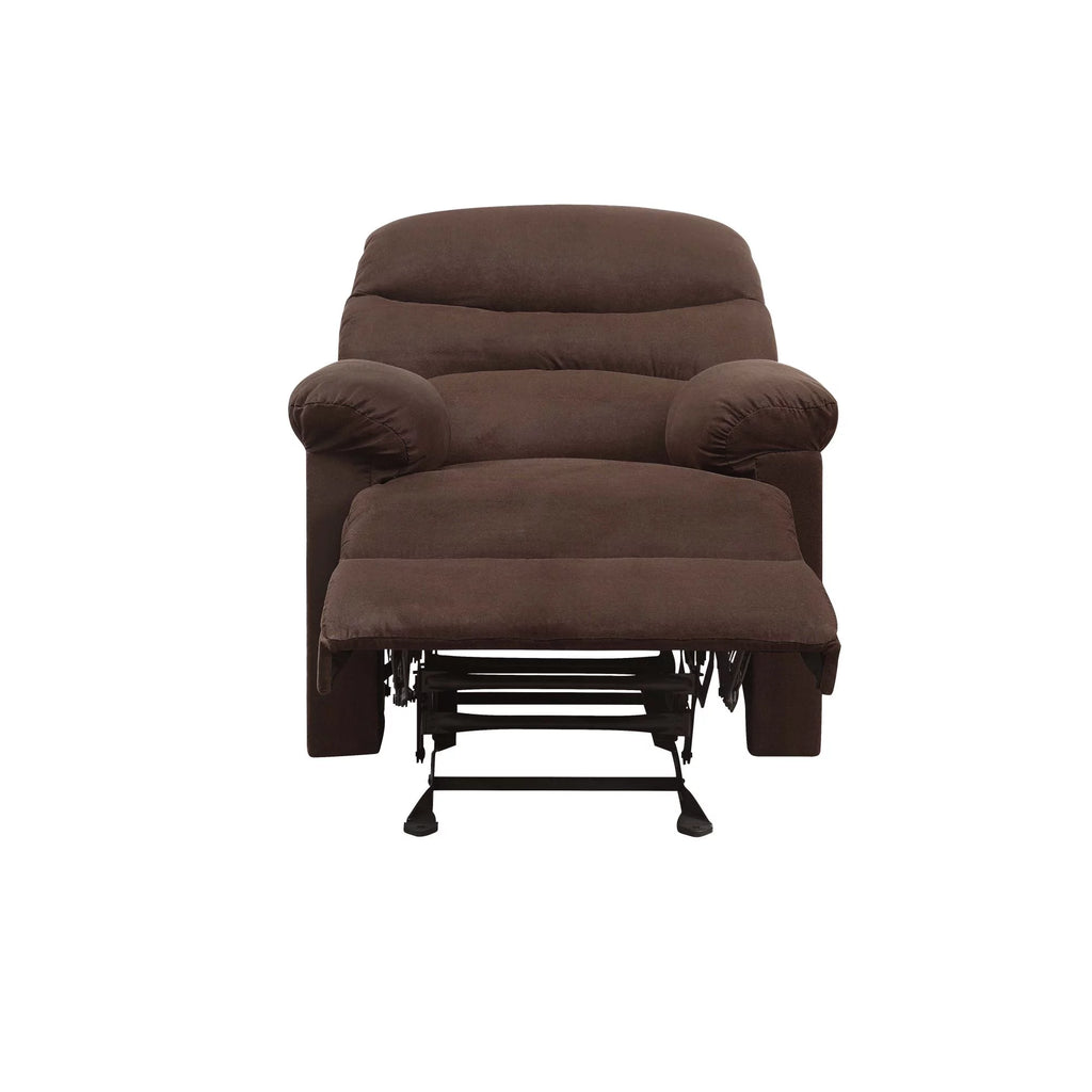 Chocolate Microfiber Glider Recliner Y459854
