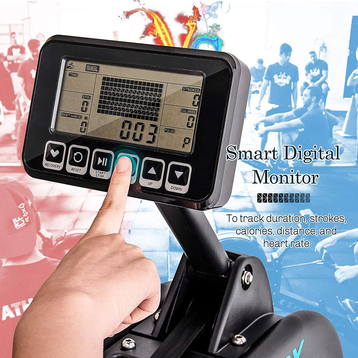 Rowing Machine with 12 Levels of Adjustable Resistance O340218