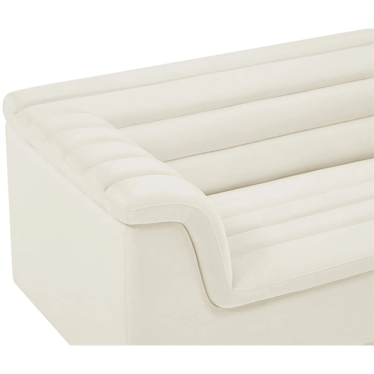 Cream Velvet Loveseat S906