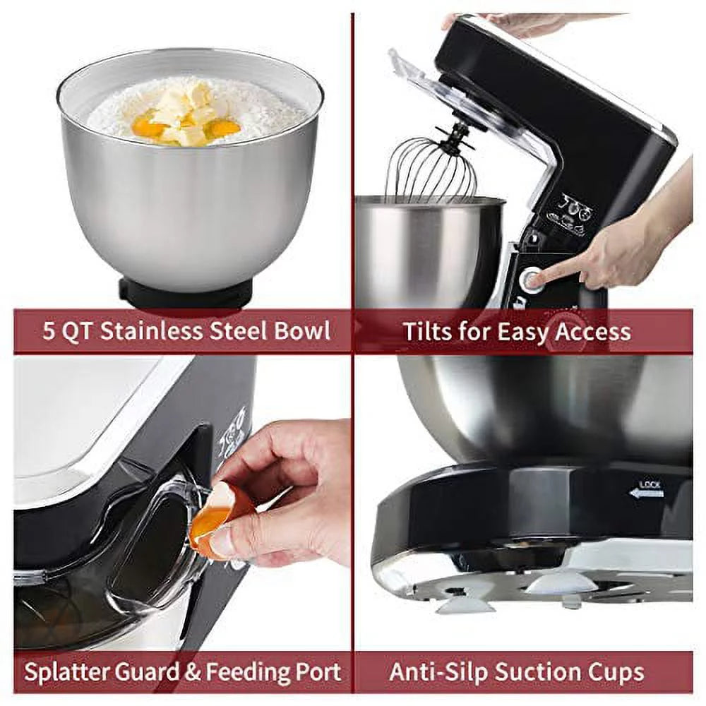 Tilt-Head Electric Mixer with 5-Quart Stainless Steel Bowl D40629
