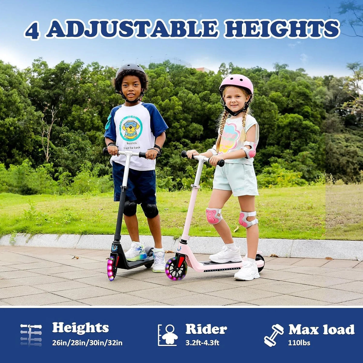 Electric Scooter for Kids 120W Pink L494