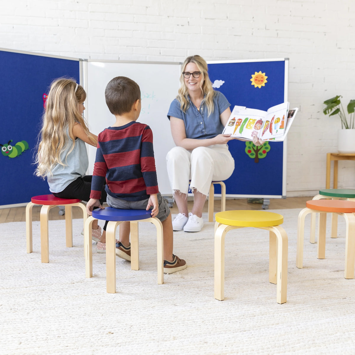 Assorted 6-Piece Stackable Stools W615491