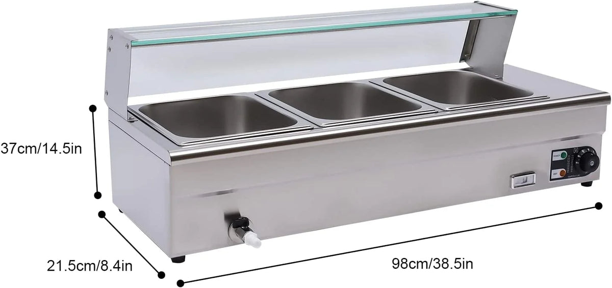 3 Pans 1200W Food Warmer J5311