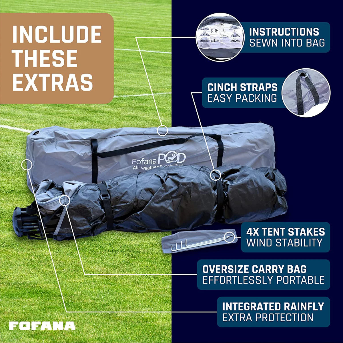 All Weather Sports Tent for up to 4 People F645042