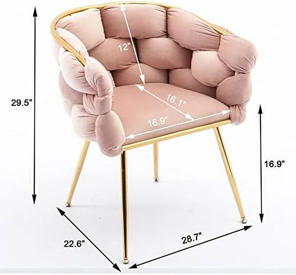 Velvet Accent Chair with Gold Legs Q833