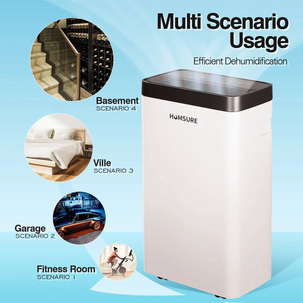 22 Pints Portable Dehumidifier with Drain Hose W3736