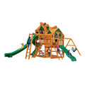 Wooden Swing Set with Monkey Bars and 3 Slides P356949