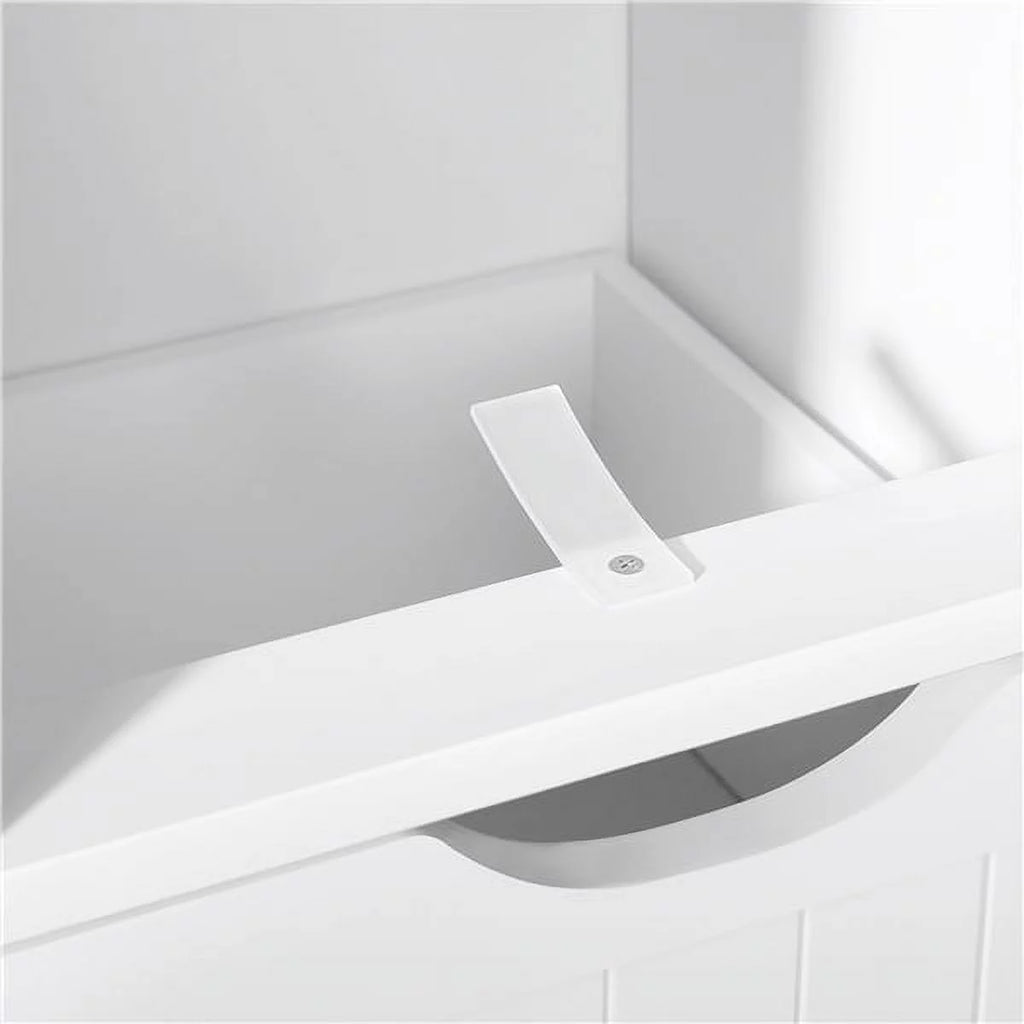 White MDF Wooden Bathroom Floor Cabinet with Drawers R2117