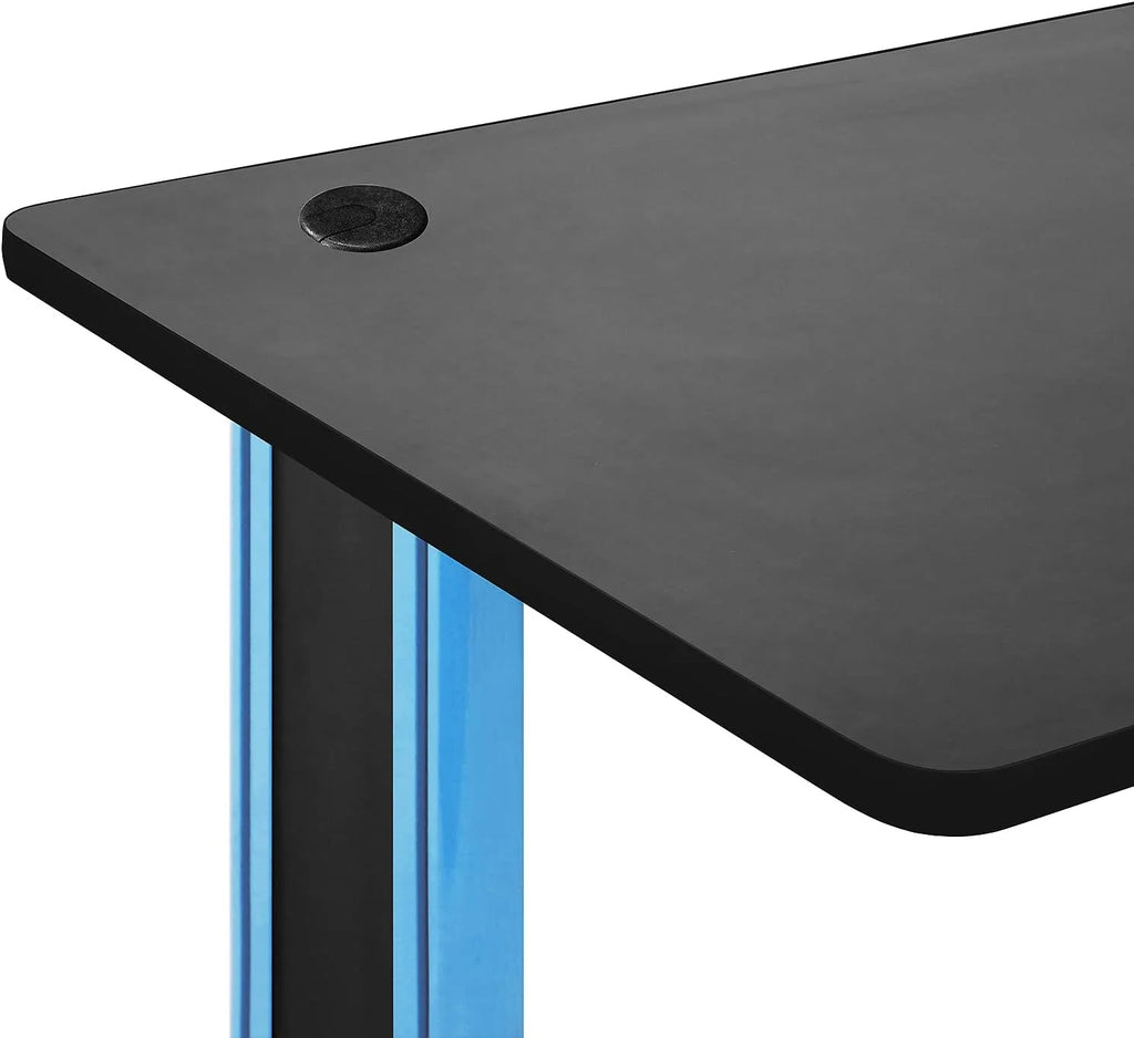Black and Blue 25" x 58" Computer Desk W2481