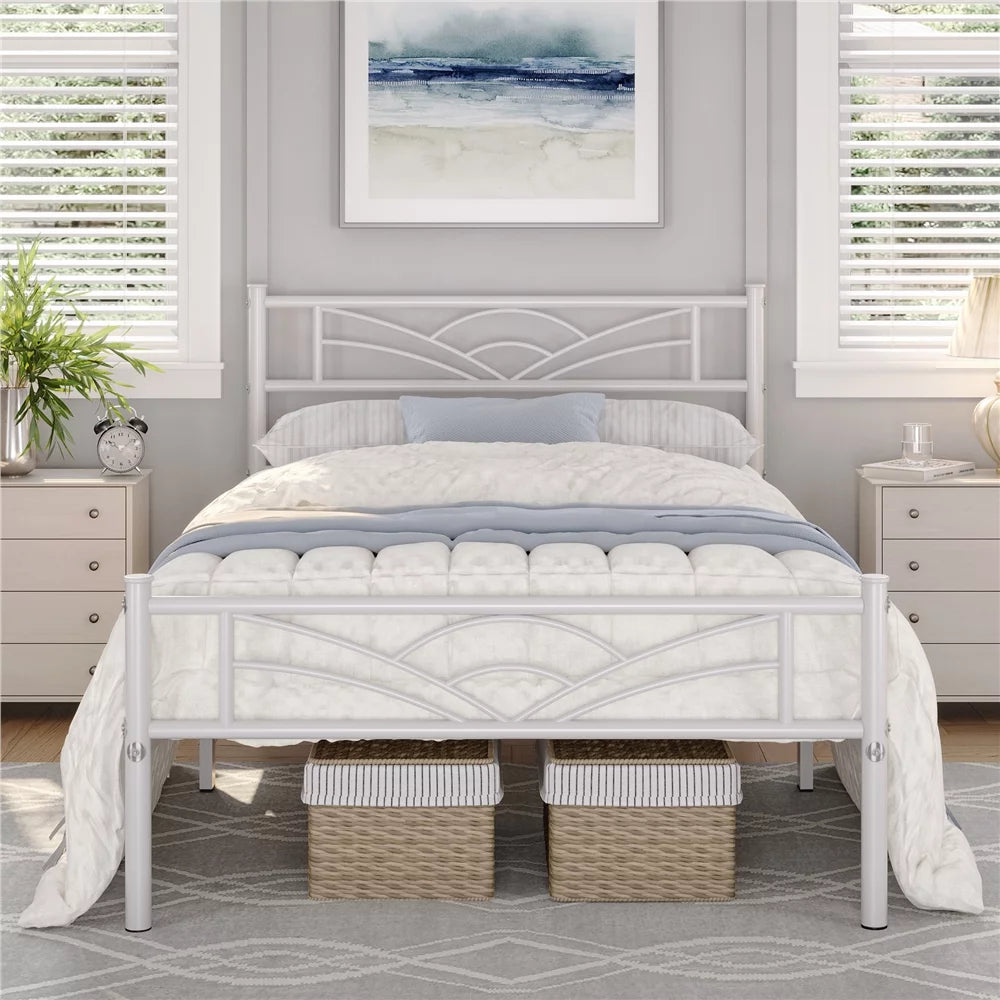Queen Black Metal Bed P432