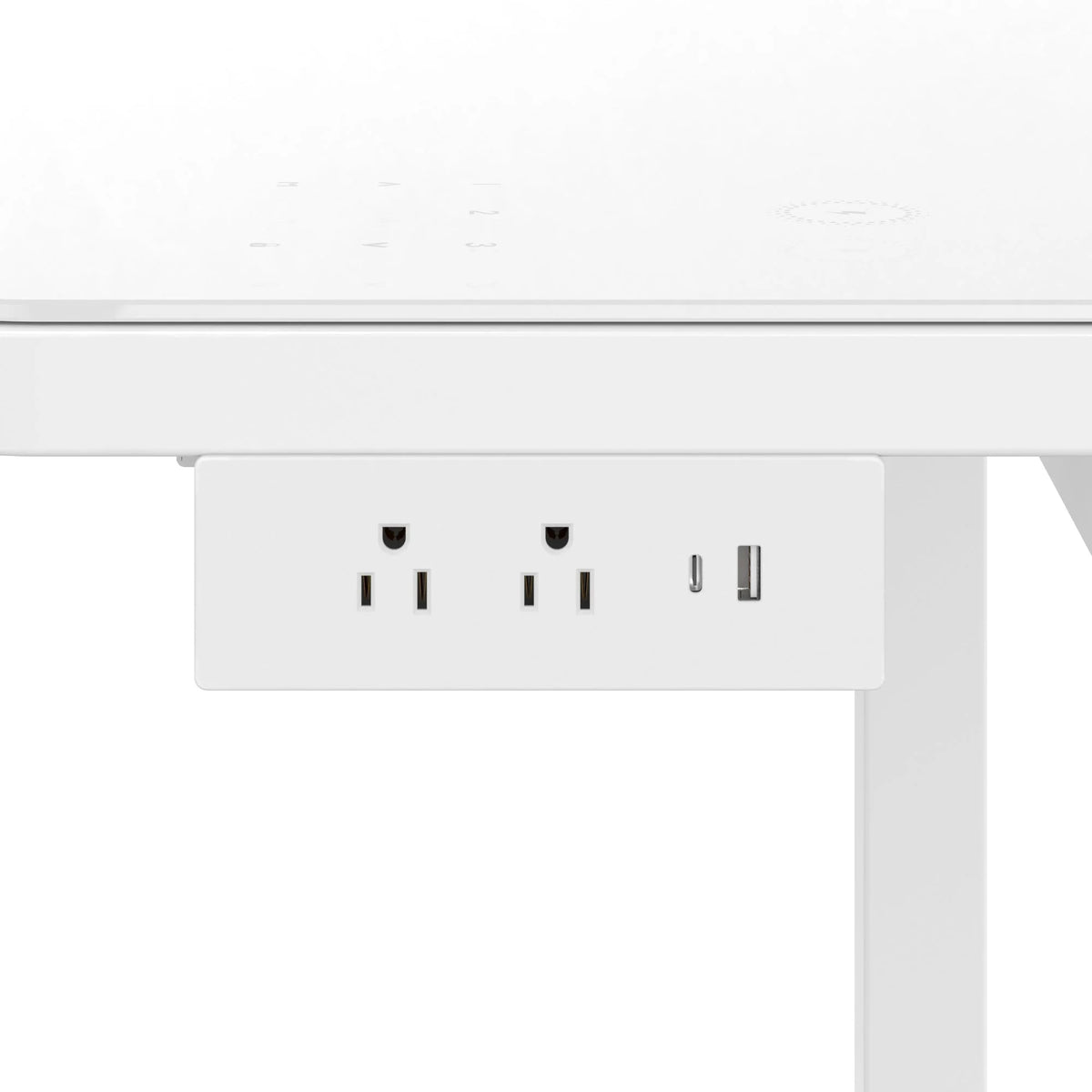 White Glass Tabletop Standing Desk X54780