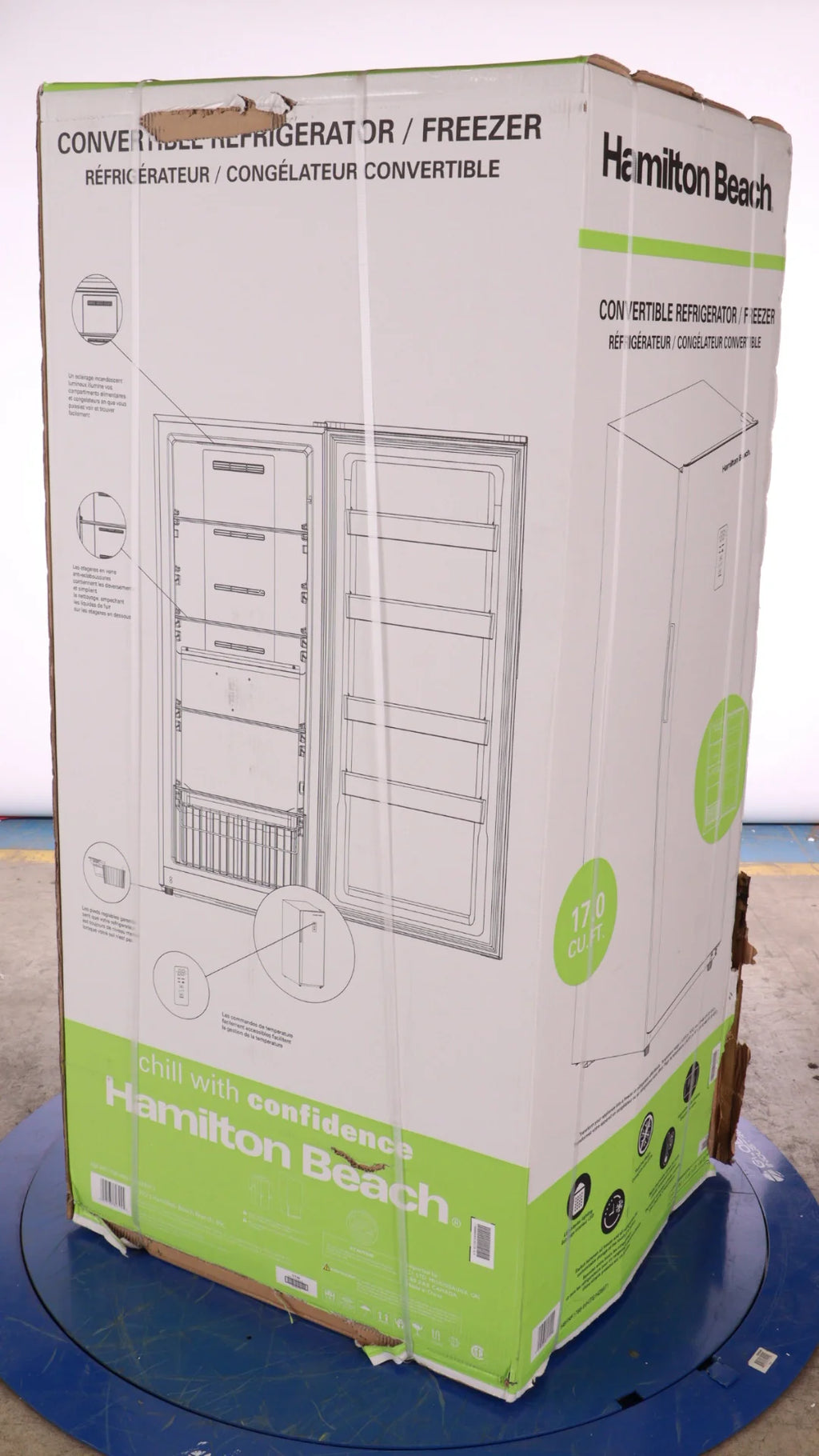 32 In. 17 Cu. Ft. White Upright Convertible Refrigerator / Freezer O352128